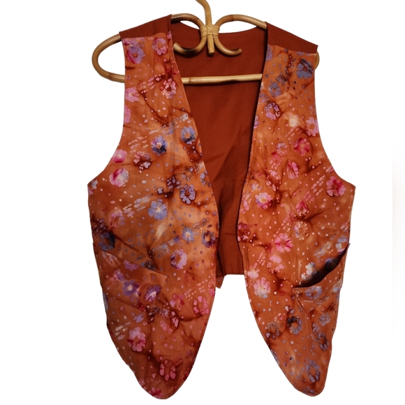 Vintage Brown tiedye vest - Picture 1 of 4
